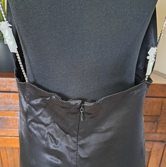 Zara  Black Satin Dress - NWOT - Picture 7 of 14